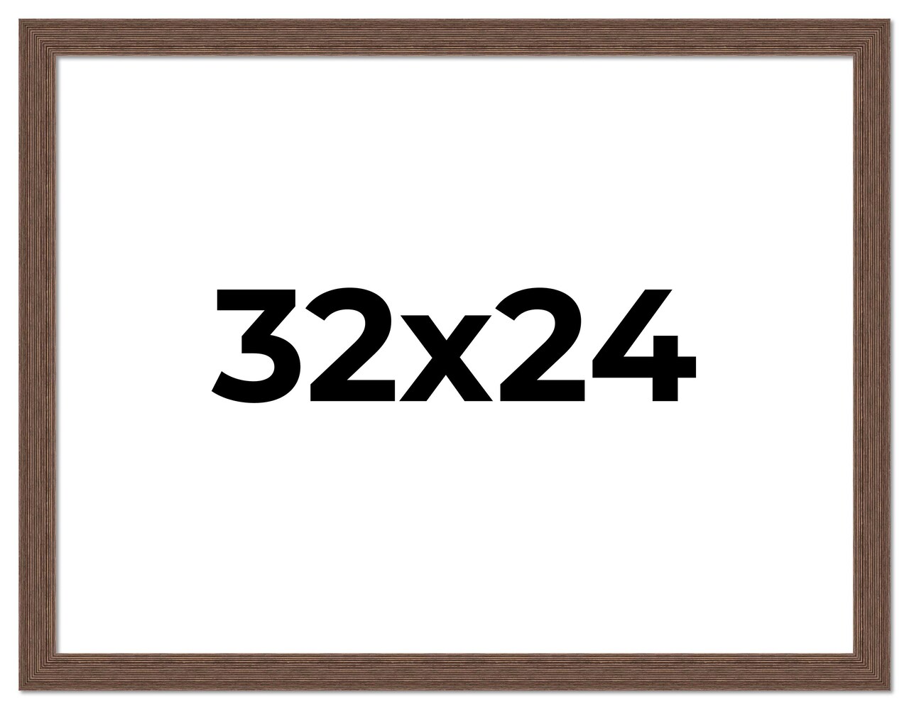 32x24 Wide Barnwood Picture Frame with UV-Resistant Acrylic & Acid Free Backing, Available in 6 Paint Finishes - Grey, Brown, White, and Black
